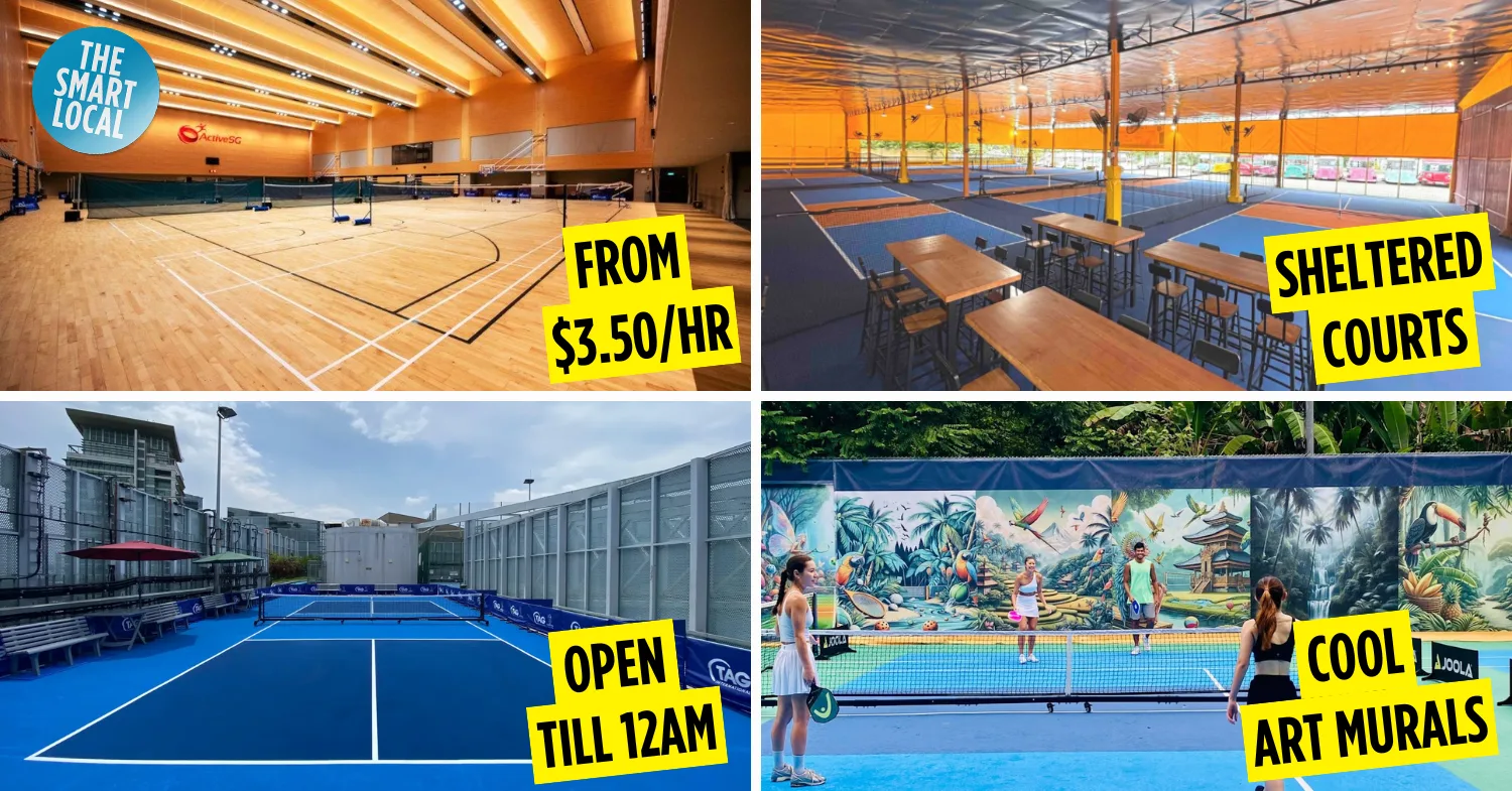 Mapeo de 30 canchas de pickleball en Singapur según ubicación y precio