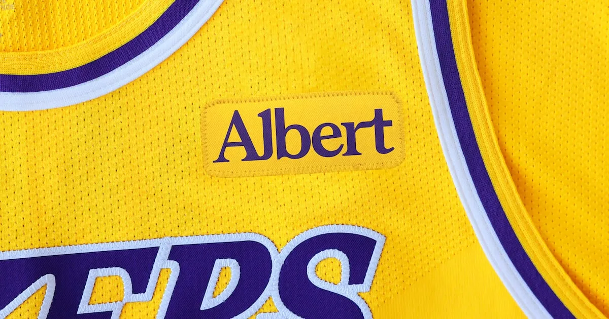 Albert amplía su presencia en la NBA con patrocinio en las camisetas de los Lakers