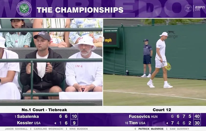 ESPN implementa AutoMic en Wimbledon para mejorar identificación de comentaristas en pantalla