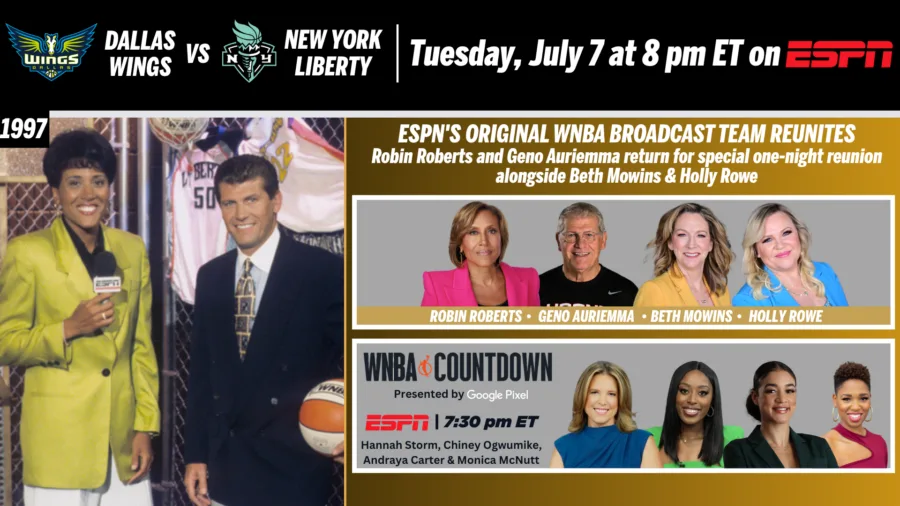 ESPN reúne a Robin Roberts y Geno Auriemma tras 30 temporadas para celebrar la WNBA