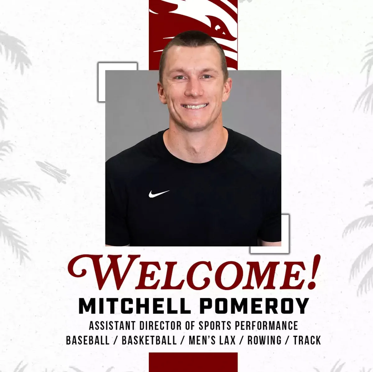 Mitchell Pomeroy se incorpora como asistente en el departamento de rendimiento deportivo de Florida Tech