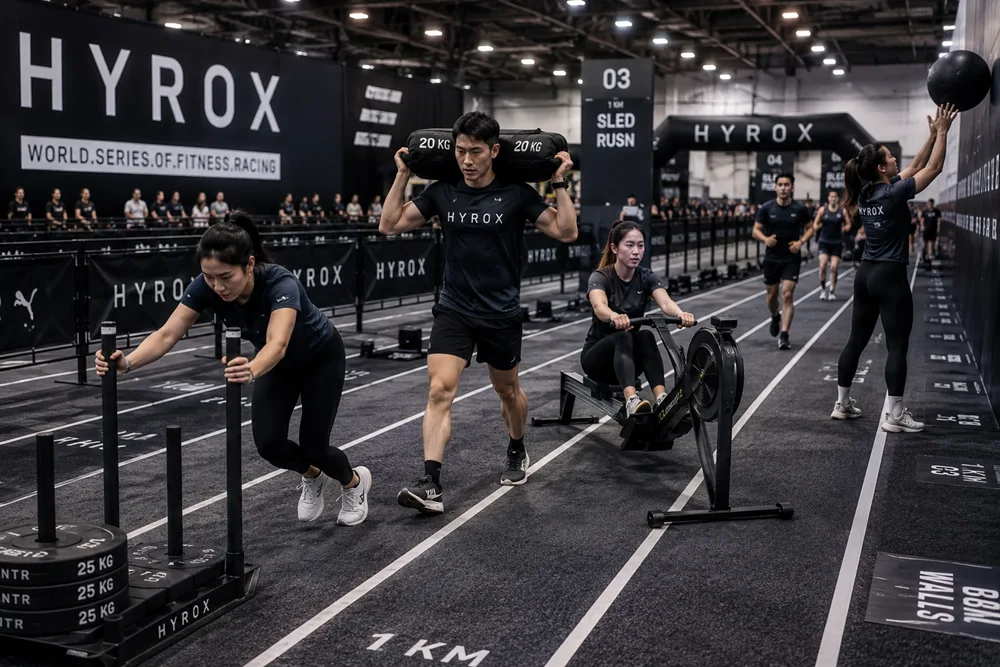 Jóvenes chinos invierten en Hyrox, la nueva tendencia del fitness competitivo