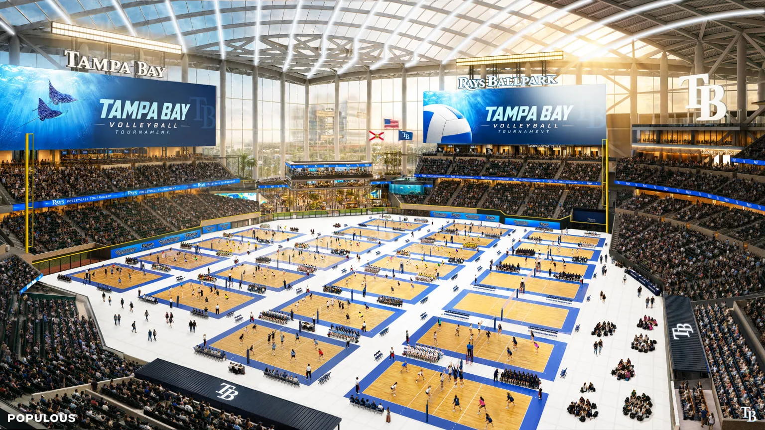 Rays proyectan un estadio de $2.3 mil millones para eventos deportivos juveniles y actividades múltiples