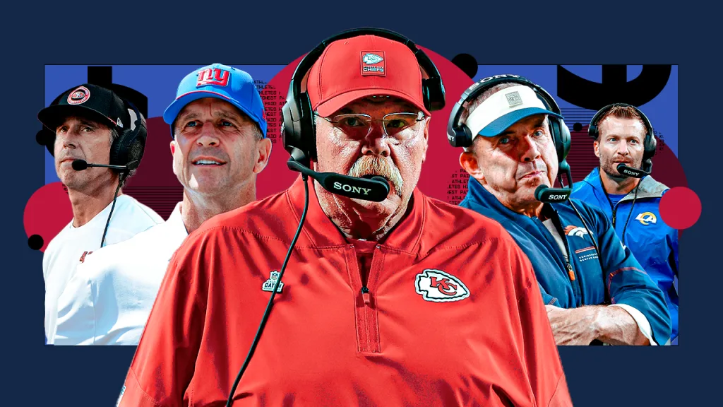Cinco entrenadores de la NFL lideran la lista con cerca de 100 millones combinados en 2026