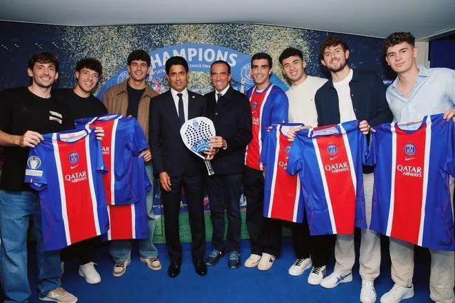 Estrellas de Premier Padel acompañan al Paris Saint-Germain en su debut en Champions League