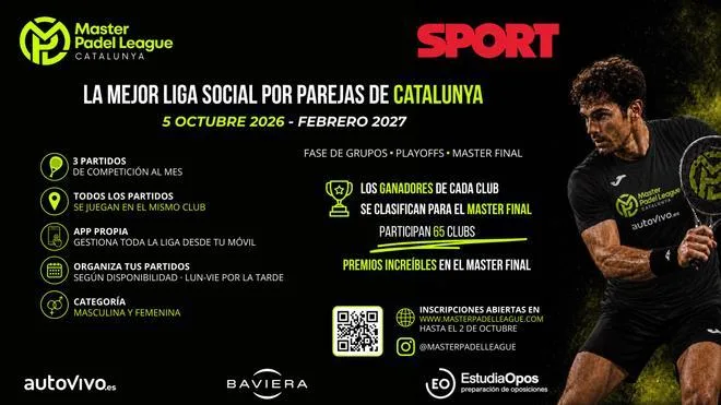 MPL Padel by SPORT lanza una liga amateur para expandir el pádel en Catalunya